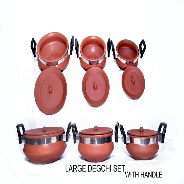 Mittikalaa Large degchi set with handle 